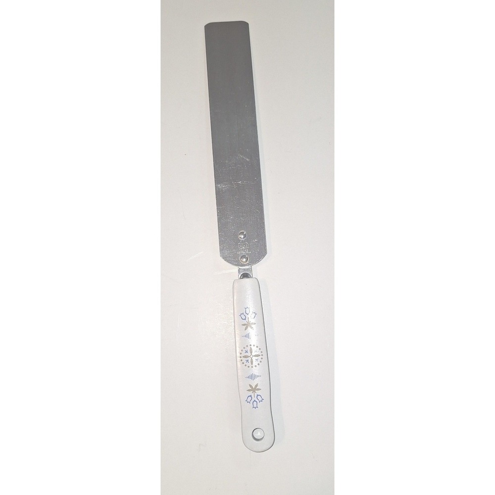 Vintage EKCO Stainless Steel Frosting Spatula 8 Inch Blade Made in USA Black‎